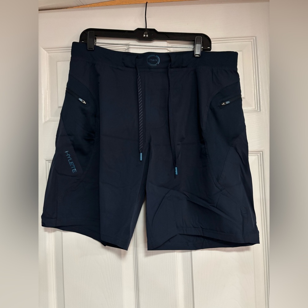 Hylete Dark Blue Verge II Flex-Woven Shorts